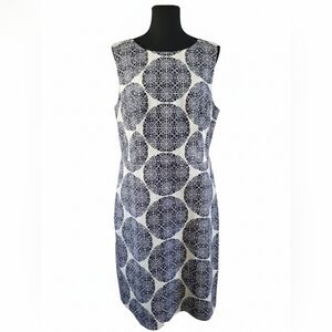 The Limited Black and White Circle Pattern Midi Dress